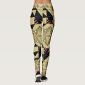 Leggings Grue en papier Beige et noir (Dos)