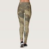 Leggings Grues sur un pin couvert de neige Hokusai (Dos)