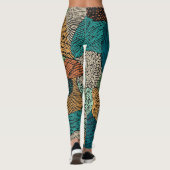 Leggings Grunge Abstrait : Conception Motif transparente. (Dos)