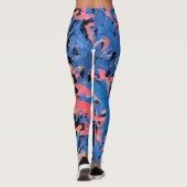 Leggings Grunge Abstrait motif floral (Dos)