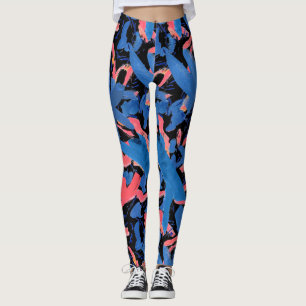 Leggings Grunge Abstrait motif floral