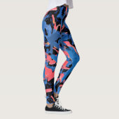 Leggings Grunge Abstrait motif floral (Droite)
