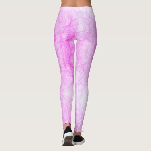 Leggings Grunge Abstrait rose chaud (Dos)