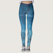Leggings Grunge bleu Abstrait (Devant)