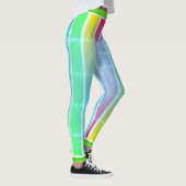 Leggings Grunge épais bandes verticales multicolores (Droite)