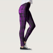 Leggings Grunge foncé texture crosshatch - Violet (Droite)