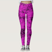 Leggings Grunge rose (Devant)