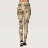 Leggings Grunge Rustic Steampunk Horloge (11) (Dos)