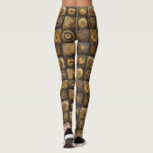 Leggings Grunge Rustic Steampunk Horloge (15) (Dos)