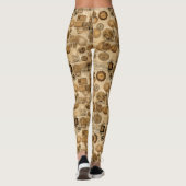 Leggings Grunge Rustic Steampunk Horloge (4) (Dos)