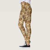 Leggings Grunge Rustic Steampunk Horloge (4) (Gauche)