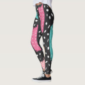 Leggings Grunge Washi Tape Abstraite (Gauche)