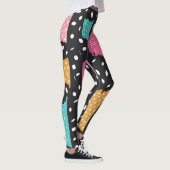 Leggings Grunge Washi Tape Abstraite (Droite)