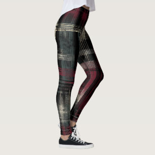 Leggings Grungy alternative Grunge Plaid Motif