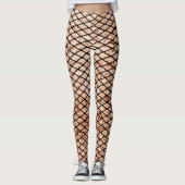 Leggings Grungy Fishnets Texture (Devant)
