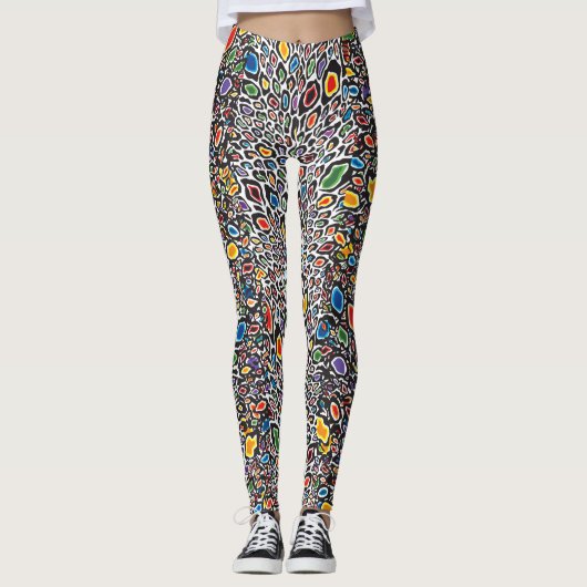 Leggings Guépard Psychédélique (Devant)
