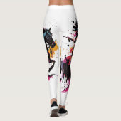 Leggings Guerrier équitation cheval en aquarelle (Dos)