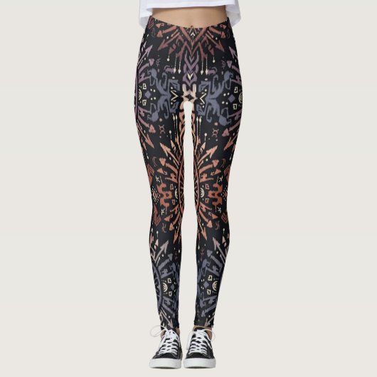 Leggings Guerrier tribal Ikat (Devant)