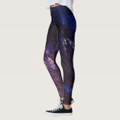 Leggings Guêtres abstraites bleues et noires de lavande de (Gauche)