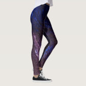 Leggings Guêtres abstraites bleues et noires de lavande de (Droite)