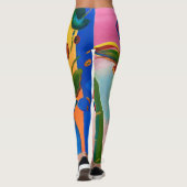 Leggings Guêtres abstraites colorées (Dos)