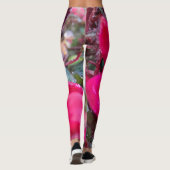 Leggings Guêtres abstraites de fleur (Dos)