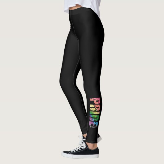 Leggings Guêtres abstraites de gay pride de "arc-en-ciel" (Gauche)