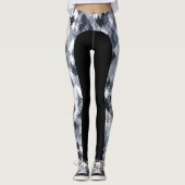 Leggings Guêtres abstraites de rayure de côté de motif de (Devant)