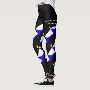 Leggings Guêtres abstraites d'équipe/club avec de faux
