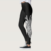 Leggings Guêtres anatomiques de griffonnage de coeur (Gauche)