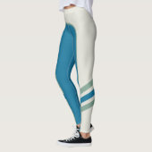 Leggings Guêtres apprivoisées par turquoise de bande (Gauche)