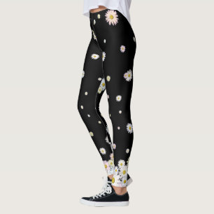 Leggings Guêtres artistiques colorées de motif de fleurs 