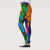 Leggings Guêtres artistiques exotiques de visage peint à la (Gauche)