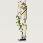Leggings Guêtres asiatiques d'impression de fleurs de lis (Gauche)