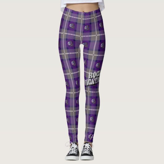 Leggings Guêtres assez mauvaises "de plaid de sirène" - (Devant)