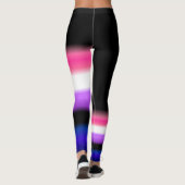 Leggings Guêtres asymétriques de drapeau de fierté de (Dos)