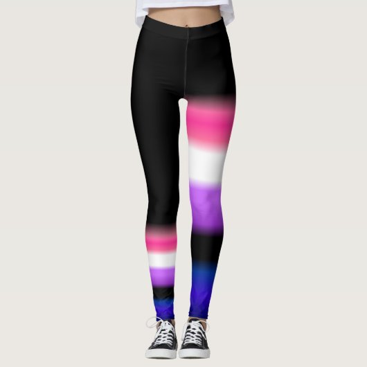 Leggings Guêtres asymétriques de drapeau de fierté de (Devant)