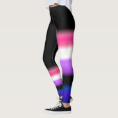 Leggings Guêtres asymétriques de drapeau de fierté de (Gauche)