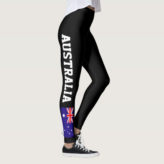 Leggings Guêtres australiennes de drapeau pour le yoga de (Droite)