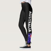 Leggings Guêtres australiennes de drapeau pour le yoga de (Gauche)