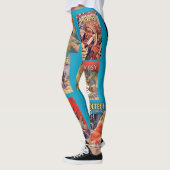 Leggings Guêtres avec des couvertures de magazine de pulpe (Gauche)