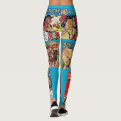 Leggings Guêtres avec des couvertures de magazine de pulpe (Dos)