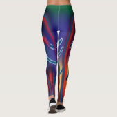 Leggings Guêtres avec l'art abstrait (Dos)