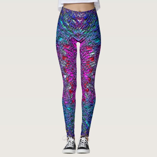 Leggings Guêtres avec l'art abstrait (Devant)