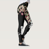 Leggings guêtres banksy de noir de style de graffiti de (Droite)