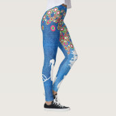 Leggings guêtres banksy de style de denim de graffiti de (Droite)