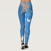 Leggings guêtres banksy de style de denim de graffiti de (Dos)