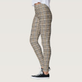 Leggings Guêtres beiges grises de plaid de COLLECTION de (Gauche)