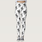 Leggings Guêtres blanches de lapin (Devant)