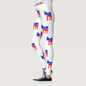 Leggings Guêtres blanches de symbole d'âne de Démocrate et (Gauche)